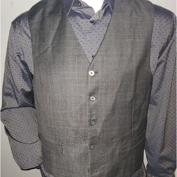 Tasso Elba Glenn Plaid Vest 42S Excellent Conditio - Picture 1 of 6